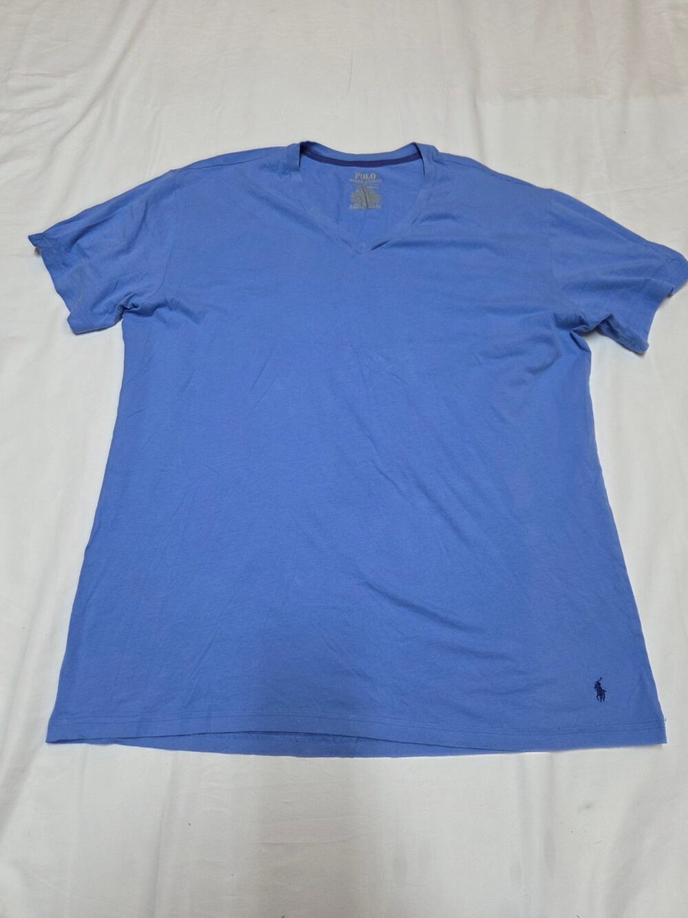 Ralph Lauren Men’s Blue V-Neck Tee size XL